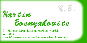 martin bosnyakovits business card